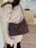 Bolso Tote Grande de Nueva Colección Retro 2025, Bolso de Hombro Sencillo y de Alta Gama, Bolso Cruzado Versátil para Mujer de Cuero Curtido Vegetal