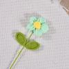 Ramo de dopamina terminado tejido a mano con lana de hielo, flor de pompón, regalo creativo para novias para montar un puesto