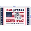 Bandera de Jardín Transfronteriza de EE. UU. 250 Aniversario Tema Patriótico Bandera Decorativa Bandera de Decoración de Atmósfera Exterior