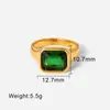 AliExpress Anel de Personalidade Retro Europeu e Americano Tendência da Moda Feminina Anel de Zircônia Joia de Aço Inoxidável Banhado a Ouro 18K