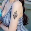 Pegatinas de Tatuaje Herbales de Rosa Impermeables y a Prueba de Sudor Larga Duración Semipermanentes Tatuajes Artificiales para Hombres y Mujeres Retro Americano Brazos y Piernas