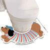Alfombra Absorbente de Agua Secado Rápido Antideslizante Resistente a la Suciedad para Inodoro Alfombra de Barro de Diatomeas con Forma Especial para Baño Felpudo en Forma de U para Inodoro