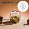 Bote de Plástico para Té, Frasco para Almacenar Granos y Medicinas Herbales, Frasco Transparente de Exhibición, Almacenamiento Sellado, Gran Capacidad con Tapa