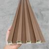 Paneles de pared de WPC con tablero de Gran Muralla cóncavo-convexo de fibra de bambú, rejilla roja, madera ecológica, para fondo de TV