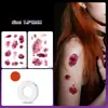 Pegatinas de Tatuaje de Corazón Magullado de Halloween Cicatrices Simuladas para Hombres y Mujeres Impermeables de Larga Duración Pegatinas de Heridas Falsas Pegatinas Faciales de Cosplay