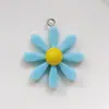 Popular colgante de flor de margarita de colores de Amazon, material versátil para pendientes hechos a mano DIY, collar, colgante para llavero