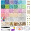 Popular Transfronteiriço Conjunto de Argila Macia de 28 Grades Caixa Kit para Fazer Joias Contas Soltas Acessórios para Pulseiras Contas DIY