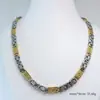 Joias de Venda Quente Transfronteiriças para Homens e Mulheres, Pulseiras de Corrente Feitas à Mão, Colares, Corrente Imperial, Corrente de Elo Plano de Aço Inoxidável com Padrão da Grande Muralha