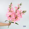 Orquídea Espada Flor Artificial Grande Buquê para Sala de Estar e Mesa de Jantar, Arranjo de Flores Artificiais, Orquídea Espada de 5 Galhos, Flor Artificial para Decoração de Casamento