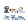12 Modelos 1ª Generación Familia Gato Pequeño Zhang Figura Mengli DIY Jardín Fresco Plantación Horneado Suculenta Paisajismo Muñeca Adorno