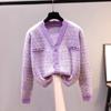 Cárdigan de punto para mujer primavera versátil 2024 nuevo estilo suave retro suelto abrigo suéter exterior delgado