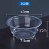 Tigelas e Hashis Descartáveis, Tigelas Redondas, Marmitas, Tigelas de Plástico Espessado Transparentes, Tigelas Pequenas para Vendedores Ambulantes, Caixas de Embalagem para Viagem, Tigelas para Gelatina de Gelo e Macarrão