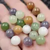 Contas redondas de jade cor de açúcar mascavo, contas soltas, pulseira, colar e acessórios de joias de jade quartzo verde fumaça, verde gelo claro, verde esmeralda