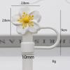 En Stock 8-10mm Flor de Begonia Tapa de Popote Cubierta Antipolvo Tapa de Popote de Flor Stanley Tapa de Popote de Flor de Begonia de Silicona