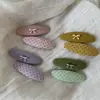 Pinza para el pelo de tela de lunares nueva hecha a mano estilo coreano, Pinza para flequillo, Pasador, Pinza lateral, Pinza bb lateral de lazo