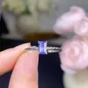 Anel de tanzanita natural roxo coqueto corpo totalmente em rede cor fogo de artifício prata 925 cravação de precisão pedra principal 4*6mm