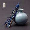 Borla de cordón de algodón frotado a mano estilo Xizang, estilo nacional, colgante hecho a mano, colgante para bolsa de coche, accesorios hanfu, pendiente para la oreja