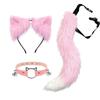 Acessórios de Cabelo Cosplay Feitos à Mão por Ali: Menina Gato Demônio Raposa Argola de Pelúcia para Cabelo Adereço de Cabeça Coleira com Sino de Cauda de Raposa