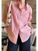 Camisa Siyuan Minimalista Multicor Clássica de Algodão Lavado 26 Novo Estilo Outono Inicial Camisa Casual Solta de Alta Qualidade 1357