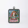 Rebgong Tíbet Nepal Thangka Puro Pintado a Mano Ocho Deidades Guardianas del Zodiaco Bodhisattva Mahasthamaprapta 4*5 [Centro de Tarjeta]
