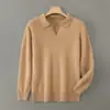 Suéter de Lana 100% para Hombre de Primera Línea Listo para Usar Tacto de Alta Gama Cuello de Gaviota Casual de Negocios Suéter Pulóver de Punto Cachemir