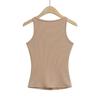 Hot girl sexy invisível alça de ombro camisole mulheres desgaste exterior verão novo slim mangas interior base top