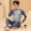 Conjunto de ropa interior térmica de otoño e invierno para niños, capa base cálida de algodón puro para bebés y hombres