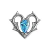Pendientes Corazón de Espina de Aleación de Titanio F136 0.9 Rosca Interna Zircón Piercing Labio Piercing Lengua Joyería para Piercing Cabeza