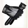 Guantes de Cuero de Invierno para Hombre, Cálidos y Engrosados con Forro Polar, Compatibles con Pantalla Táctil para Ciclismo, Guantes de Motocicleta para Mujer, Específicos para Ciclismo para Adultos