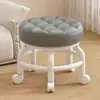 Banquinho Pequeno com Rodas Universais para Uso Doméstico, Banquinho para Trocar Sapatos de Crianças, Banquinho Móvel para Lojas de Roupas, Sofá Pequeno Confortável, Banquinho Baixo