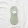 Meias de Barco de Algodão Novas para Primavera e Verão Femininas Meias Respiráveis Simples Vazadas de Malha Meias Invisíveis de Silicone Femininas