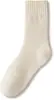 Meias de Cashmere para Mulheres, Meias de Cano Médio para Outono e Inverno, Meias de Lã Espessadas com Forro de Fleece para Maternidade, Meias Longas de Chão Quentes para Dormir no Inverno