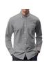 Camisa Oxford de manga larga para hombre, nueva camisa informal de color liso de primavera y otoño de 2025, de comercio exterior, disponible en tallas grandes.