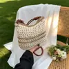 Bolso tejido, nueva colección de verano para mujer, bolso de hombro de moda estilo bosque, bolso de playa para vacaciones junto al mar, bolso cruzado para las vacaciones de verano