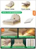Cama Pétalo Francés Estilo Crema Cama Colgante Dormitorio Principal Cama para Niñas Cama de Princesa Dormitorio de Niñas Cama de Tela Moderna Simple