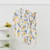 Pijamas nuevos de primavera y verano para mujer de algodón seda de dos piezas estampado nude cárdigan manga corta pijamas ropa para el hogar para mujer al por mayor