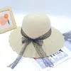 Sombrero de Verano para Mujer para la Costa Sombrero de Sol para Vacaciones Sombrero de Playa Sombrero de Paja de Ala Ancha para Viajes al Aire Libre Moda Coreana Sombrero de Sol