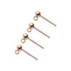 Pendientes de plata de ley S925 con aro abierto y cerrado, con cuentas redondas, accesorios hechos a mano, con forma de gorro, pendientes chapados en oro Seiko
