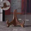 Suporte de Bolo de Chá em Madeira Maciça, Suporte Vintage de Bolo de Chá em Madeira de Asa de Frango, Suporte de Prato de Cerâmica Branca para Bolo de Chá, Suporte de Exibição, Acessórios de Suporte de Folhas de Chá