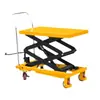 Carro de transporte de plataforma ajustable transfronterizo, carro de herramientas de transporte móvil tipo tijera, carretilla manual de elevación hidráulica