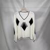 Outono e Inverno Novo Estilo Coreano Tricô Solto Preguiçoso Estilo Antigo Rombos Color Block Gola Redonda Suéter de Alta Qualidade Feminino