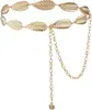 Cadena de Cintura con Forma de Hoja para Mujer Cadena de Cintura Fina Decorativa Accesorio Sencillo para Vestidos Cadena de Hierro Estilo Étnico Plateado Cadena de Falda de Moda