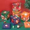 Caja de Regalo Navideña de Dibujos Animados Caja de Empaque para Manzana de Nochebuena Premio de Clase Regalo Souvenir Navideño para Estudiante