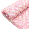 Meio Metro de Tecido de Malha com Lantejoulas Florais Acessórios de Roupa DIY Bolsa Toalha de Mesa, 1Yc74129