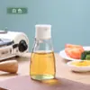 Botella de Aceite de Vidrio Sin Plomo de Grado Alimenticio con Sello de Silicona, Botella de Condimento para Almacenamiento en Cocina, Contenedor con Control de Aceite, Dispensador de Aceite para Exteriores