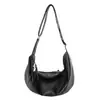 Comercio Exterior Estilo Coreano Textura de Croissant Diseño de Nicho Grande Bolso de Hombro de Cuero Suave Moda Retro Bolso Cruzado de Moda para Hombre