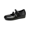 Zapatos Mary Jane Retro de Plata Weiwei Lady 9237-1 para Mujer, Aumentadores de Altura, Verano, Adecuados para Faldas, Zapatos con Separación de Dedos Tipo Pata de Cerdo