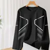 Camiseta de manga larga para hombre, capa interior de otoño para hombre, camiseta base elástica de corte holgado, camiseta estampada estilo coreano ins para hombre
