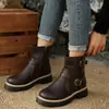 2026 Zapatos Casuales Estilo Retro Diseño con Cordones Sentido de Diseño Comercio Electrónico Transfronterizo Viaje Diario Tacón Bajo Botines Cómodos Versátiles