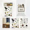 Adesivos de paisagem pintados à mão Crepúsculo para dropshipping, adesivos DIY de paisagem para janela para cura, adesivos de brinquedo para alívio do estresse infantil